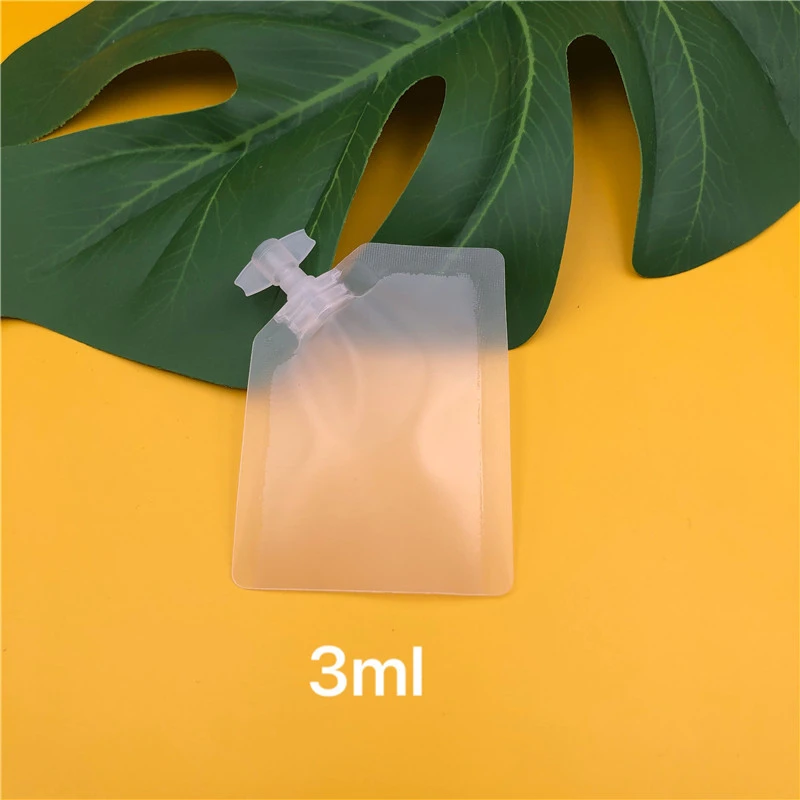 100pcs Sample Sachet Mini Spouted Pouch Frosted Transparent Empty Cosmetics Bottle Sealed Makeup Lotion Cream Sample Bag