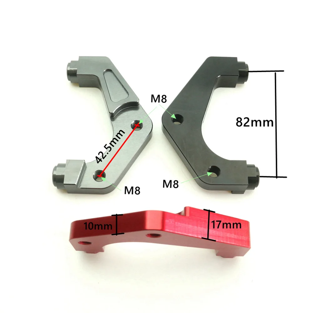 82mm 4 Piston Brake Caliper Adapter Bracket 220mm Disc Brake Mount For RPM Adelin Frando Yamaha RSZ JOG FORCE Scooter view 6