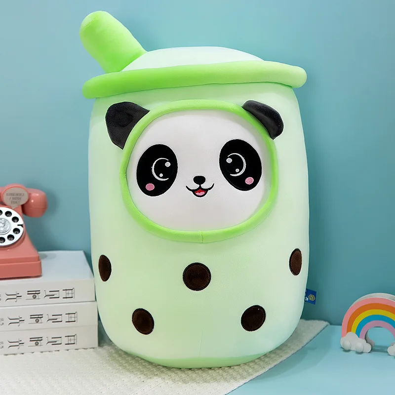 Oreiller apaisant de dessin animé pour bébé, simulation de tasse de thé au lait, oreiller en peluche perle, cadeau de poupée bébé, 2024 nouveau