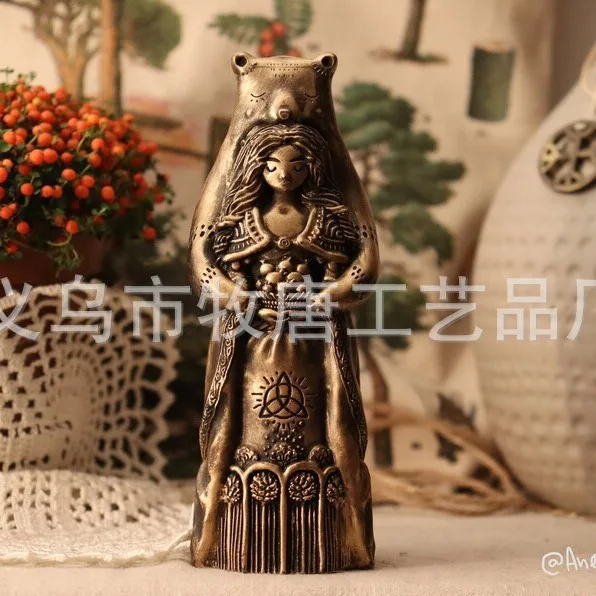 

Bear Goddess Altar Sculpture Resin Fun Home Mother's Day Gift room decoration accessories