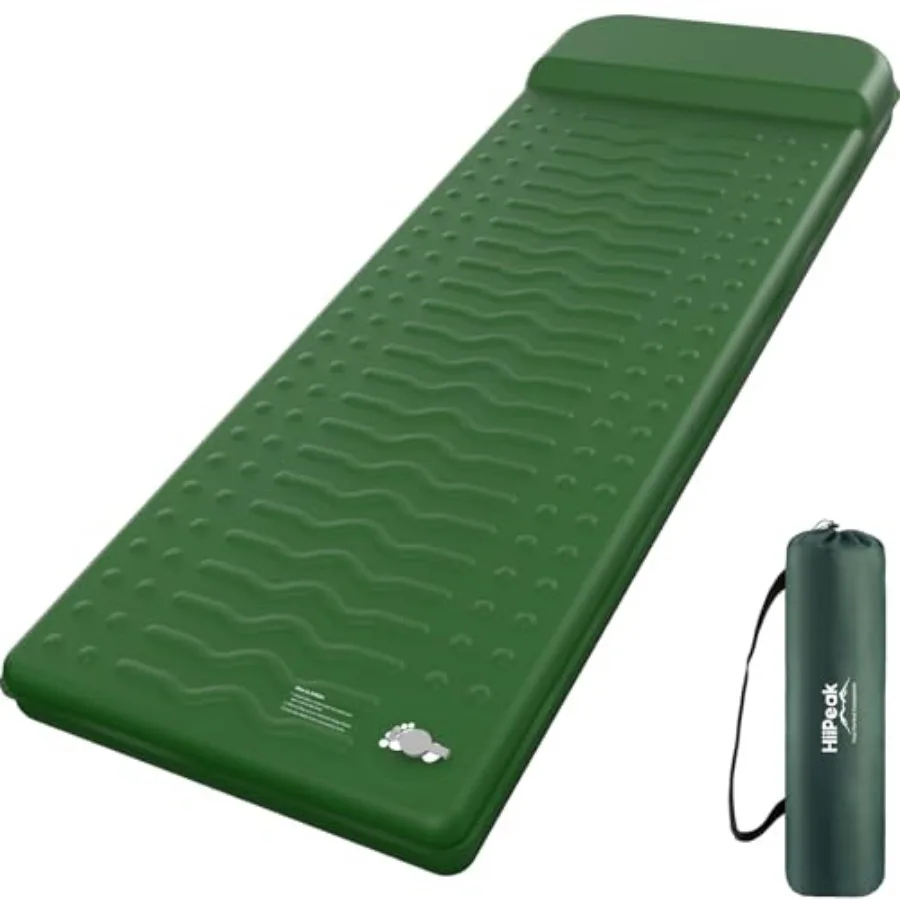 

Memory Sleeping Pad, Compact Ultra-Thick Foam Sleeping Mats with Pillow for Camping, Easy InflateandDeflate, 9.5 R-Value Insula