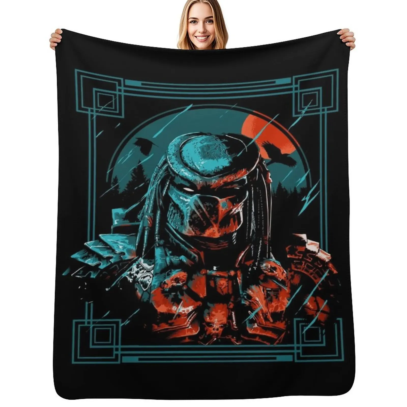 Alien Hunter Throw Blanket Versatile Cozy Throw Blanket for All Occasions