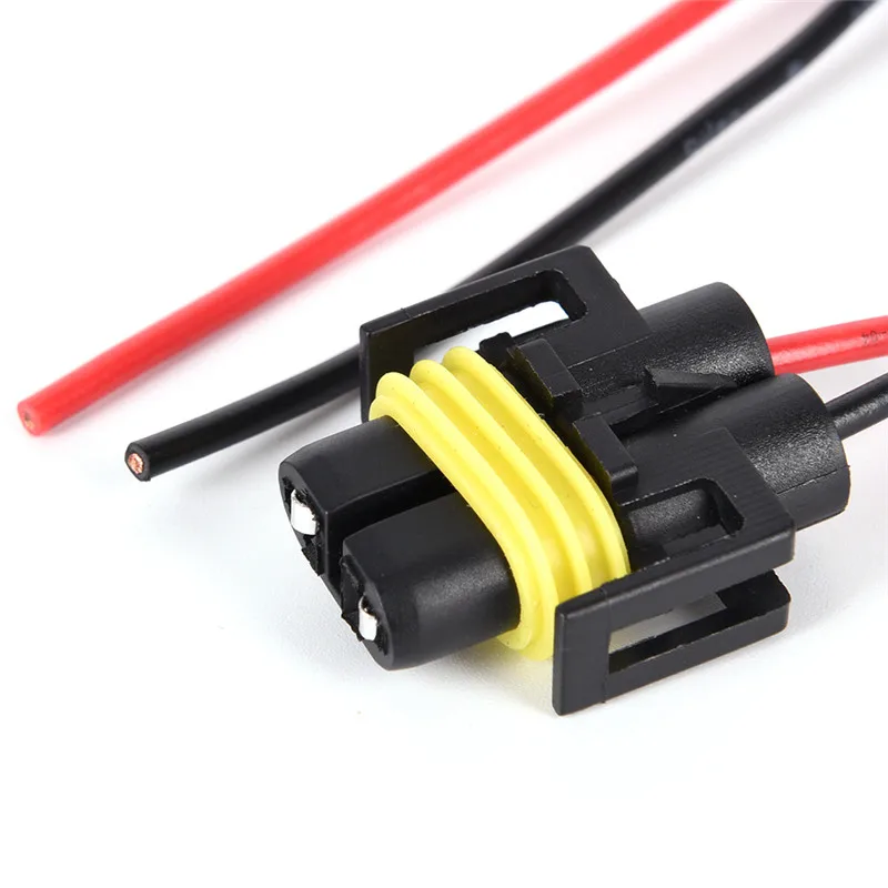 2pcs H11 H8 Headlight/Fog Lamp Female Adapter Harness Sockets Car Cable Plug