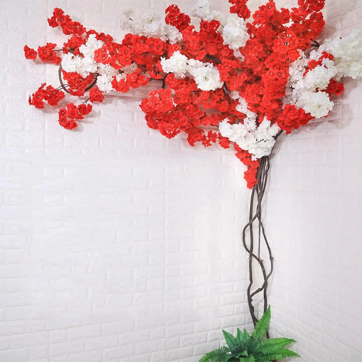 

Искусственный декор вишневого дерева, искусственная сакура, 30 ветвей вишневого цвета, 3-деревянная лоза для домашнего офиса, вечеринки, свадебного декора