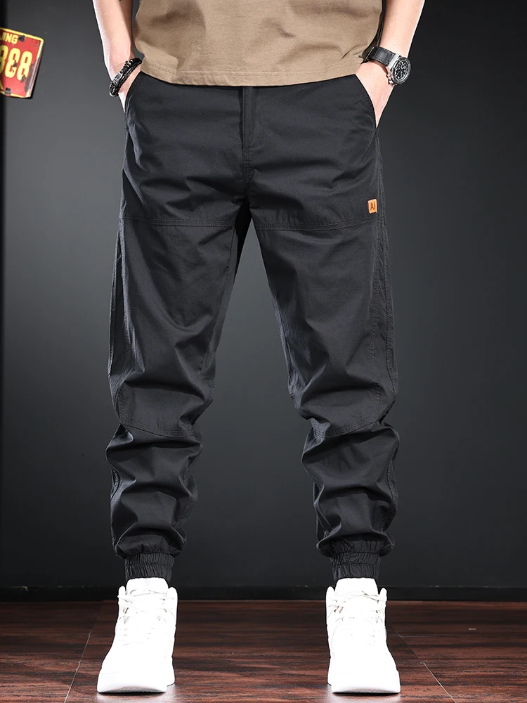 

Американские высококачественные функциональные мужские летние тонкие спортивные повседневные брюки свободного покроя, дышащие эластичные брюки-карго...