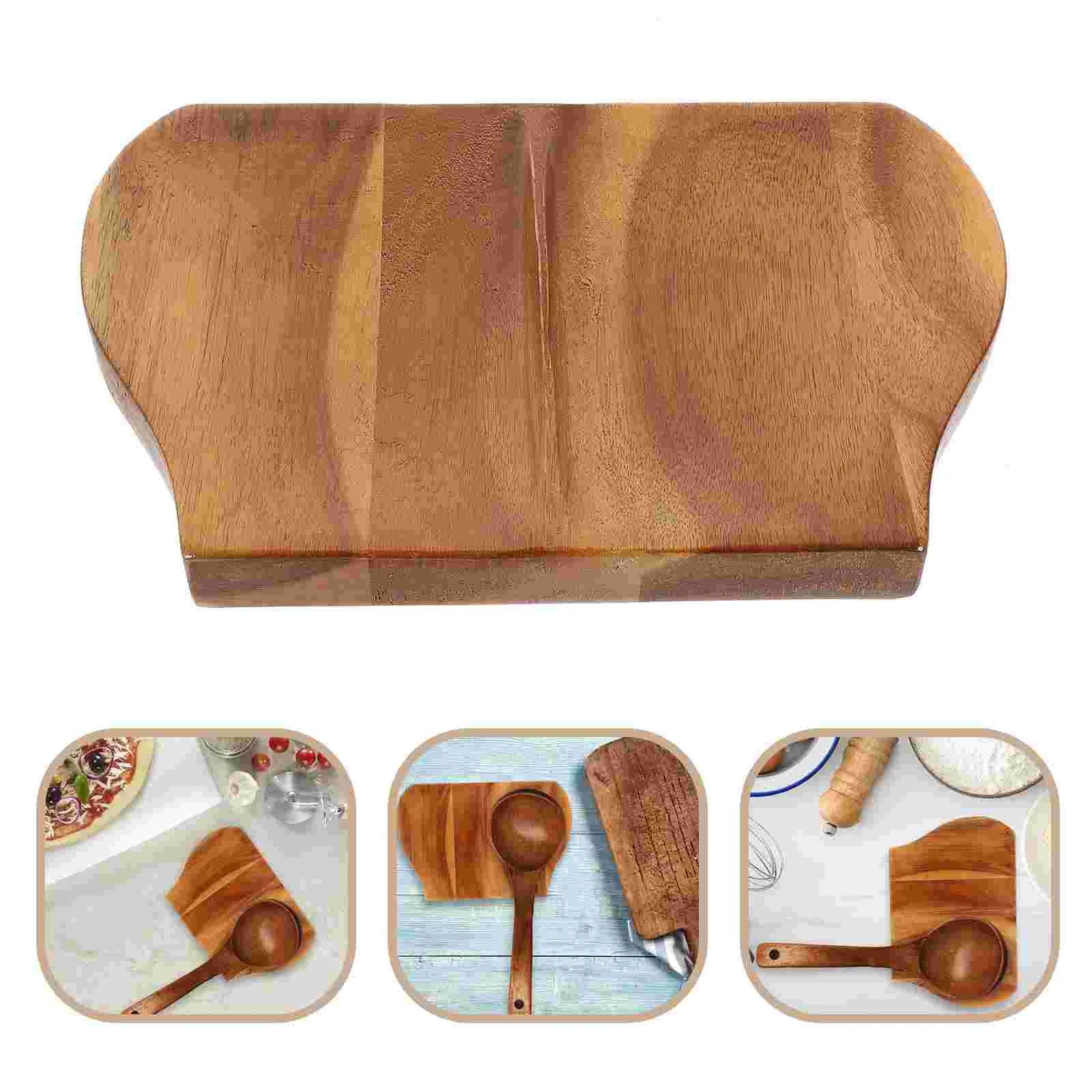

Kitchen Wooden Spoon Holder Accessories for Stove Rest Reusable Scoop Stand Delicate Rests