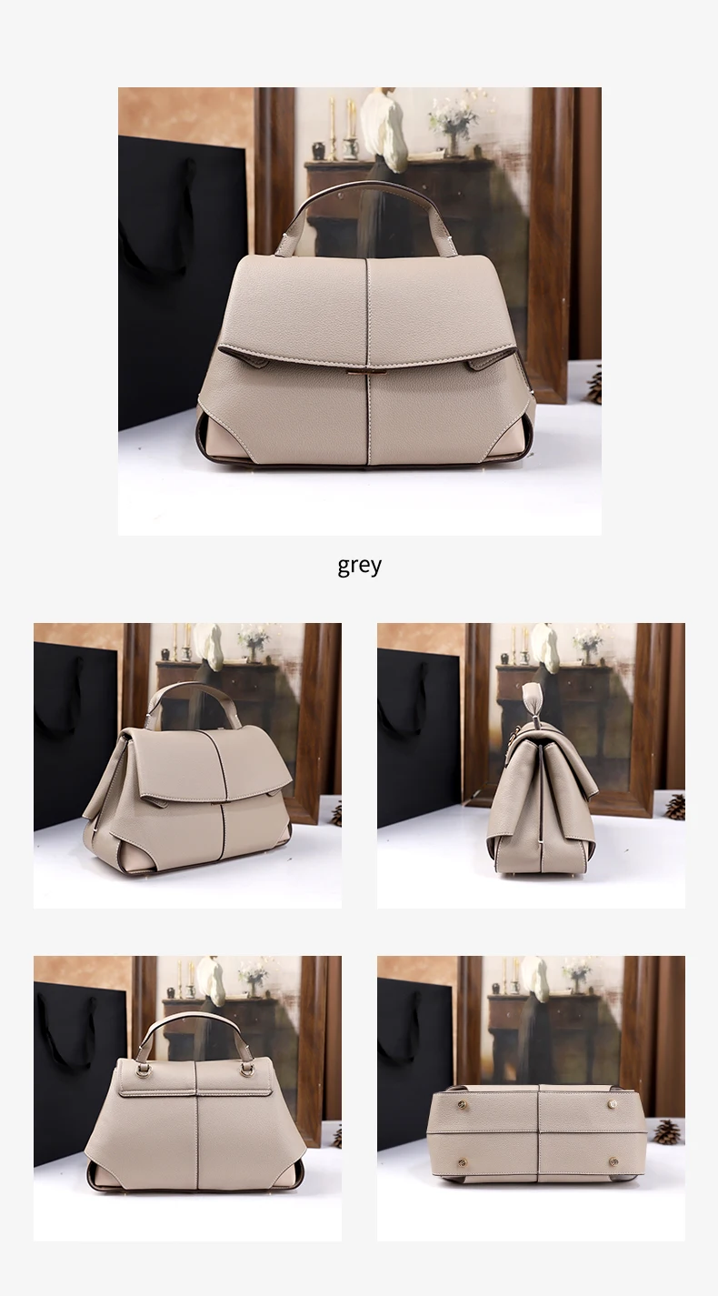 2026 Neue Retro Einfache Handtasche Vielseitig und Elegant Einfarbige Schulter-Umhängetasche Handtasche für Pendler – Detail 5