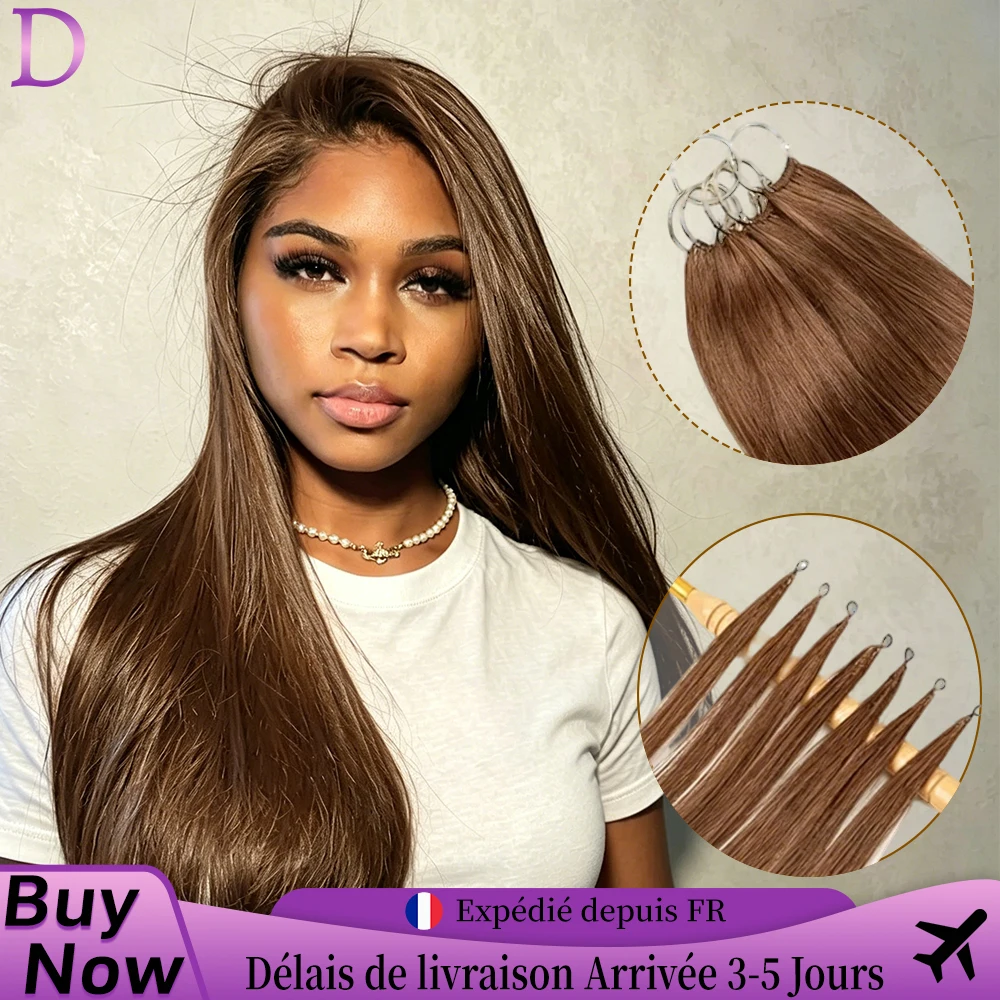 Miracle Knots Crochet Human Hair Straight Hair Extensions Boho Braids Feather Crochet Human Hair Chocolate Brown 10 20 30 Inch