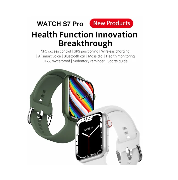 Bluetooth Watch Speaker With LED Screen, 1.72 in HD Full Touch Screen,Fitness Tracker with Call+Text+Heart Rate+Blood Pressure