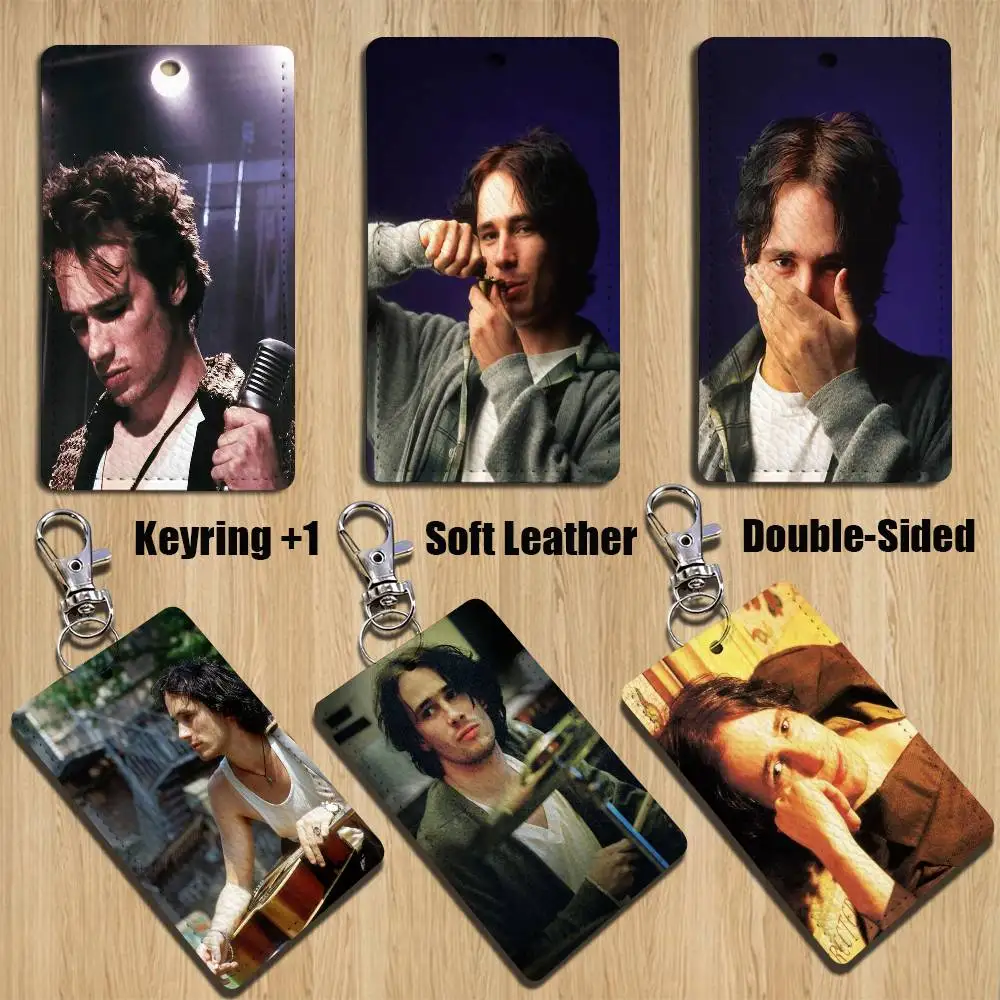 

J-Jeff Buckley Grace COOL Keychain Holder Suitable For Subway Bank Card Bus Card Case Badge Holder Wallet Card Textured pattern