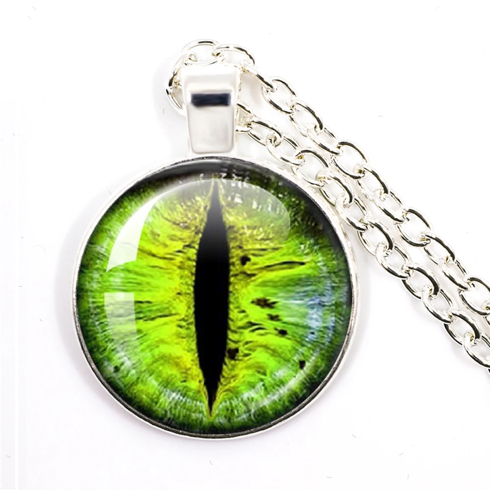 Dragon Evil Eye Glass Necklace Dragon Eye Fashion Evil Eye Necklace Jewelry Men Fashion Necklace For Friends Gift