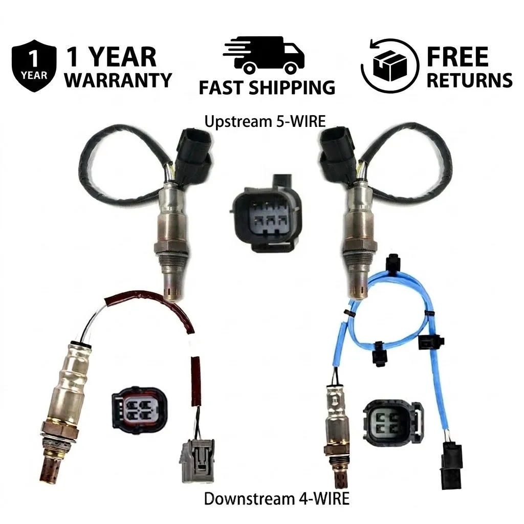 4PCS O2 Oxygen Sensor Upstream + Downstream fits MDX TLX 3.5L 2014-2020