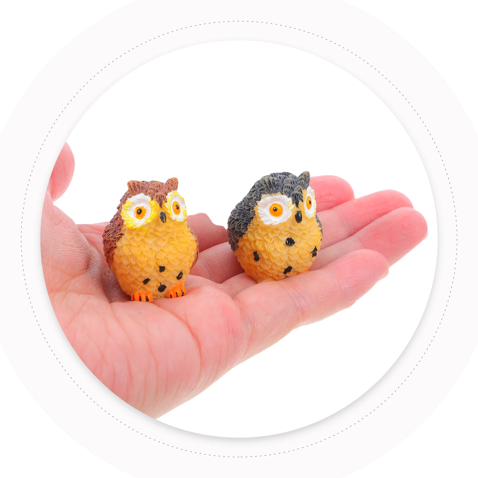 

Micro Landscape Owl Garden Mini Decor Miniature Figurines Animal Sculpture Decoration Adorable Statue Home