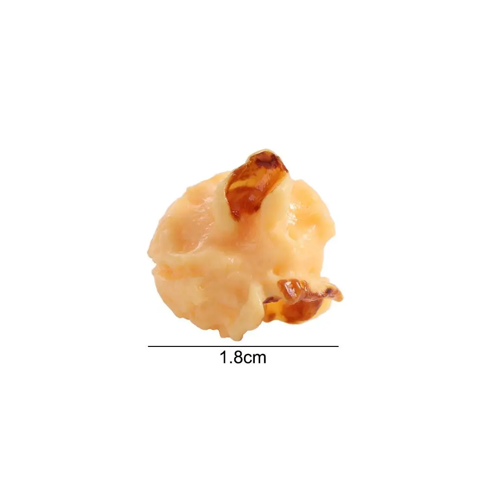 PVC Artificial Popcorn Miniature Cute Mini Simulation Popcorn Handicrafts Lifelike Fake Food Desk Decoration Accessories
