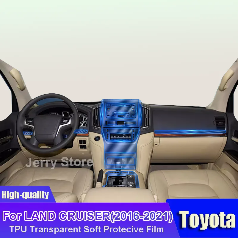 

Car Interior Center Console Transparent TPU Protective Film For Toyota LAND CRUISER (2016-2021) Anti-scratch Repair Car Stickers