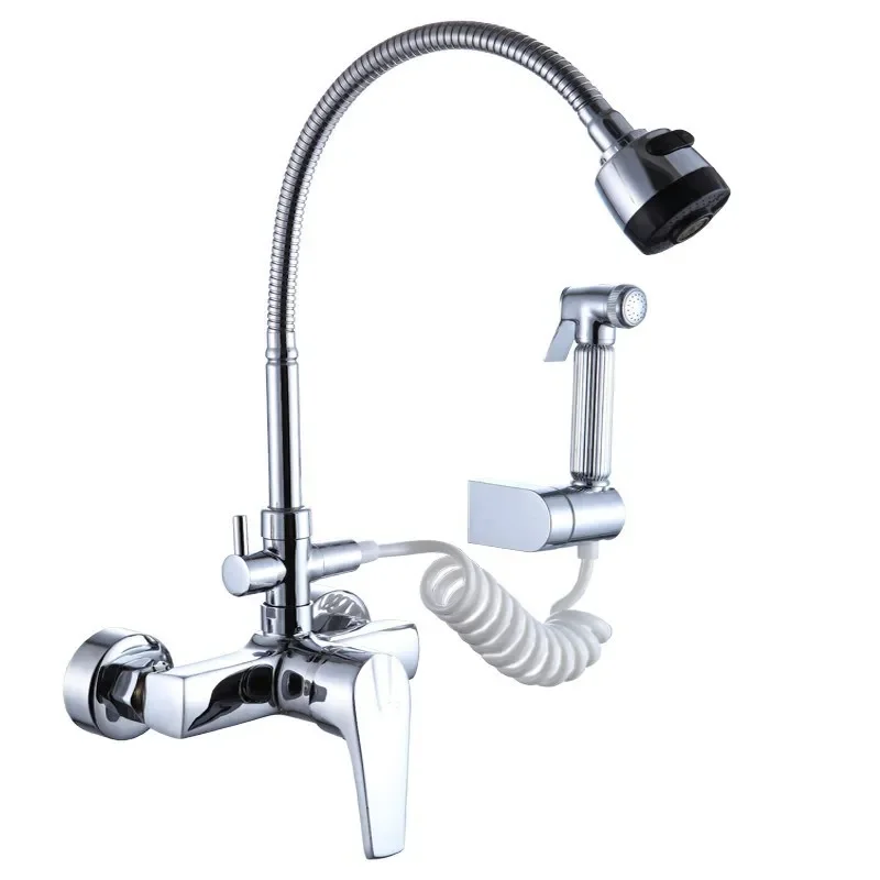 bakala-multi-function-wall-mounted-hot-and-cold-kitchen-faucet-with-hand-spray