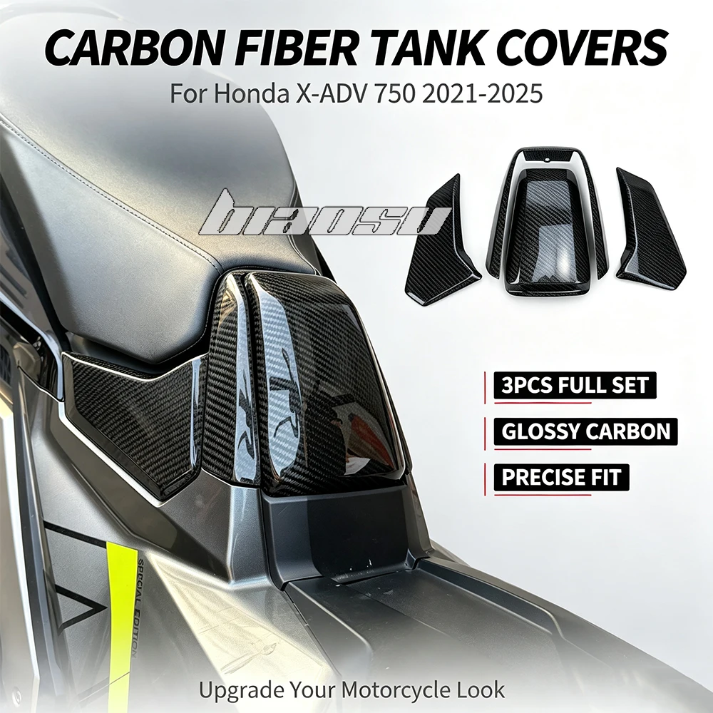 For Honda X-ADV 750 %100 Carbon Fiber Motorcycle Fuel Tank CoverFrame Covers, Cowl Fairing 2021-2026 XADV750Fuel tank side panel