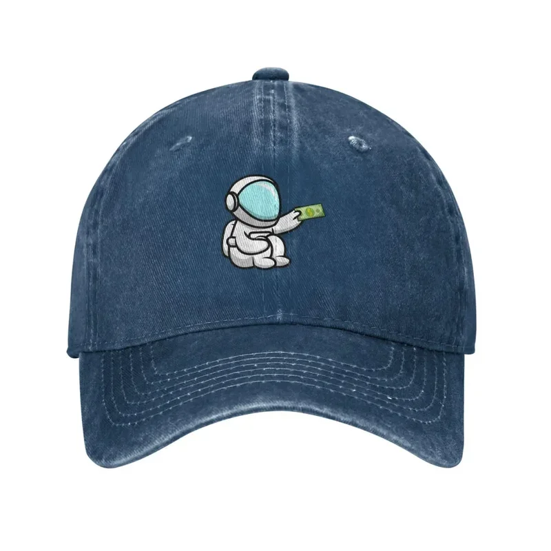 Astronauts Hold Money Baseball Cap for Men Women Vintage Trucker Hat Golf Hats Dad Caps