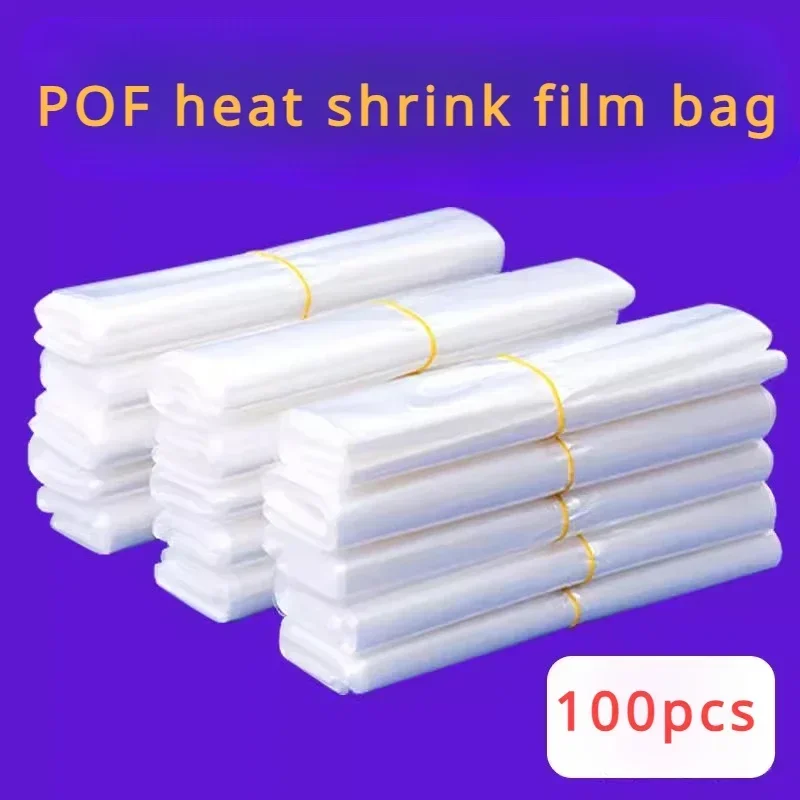 

34-38cm Width Food Grade Heat Shrink Bag Gift Box Food Packaging Sealing Film POF Moisture-proof Dustproof Shrinkable Membrane