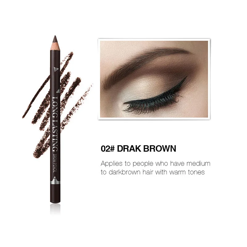 6/12Pcs Eye Brow Pencil Waterproof Professional Women Eye Makeup Pen Easy Color Natural Black Brown Cosmetic Beauty Eyebrow Tool