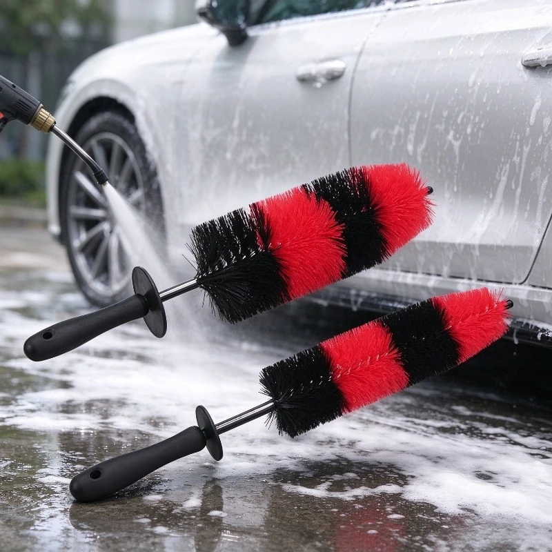 Car Beauty Tire Brush Auto Cleaning Tool Wheel Hub Washing Brush Large Engine Interior Cleaning Bristle Brush Car Cleaning Tools