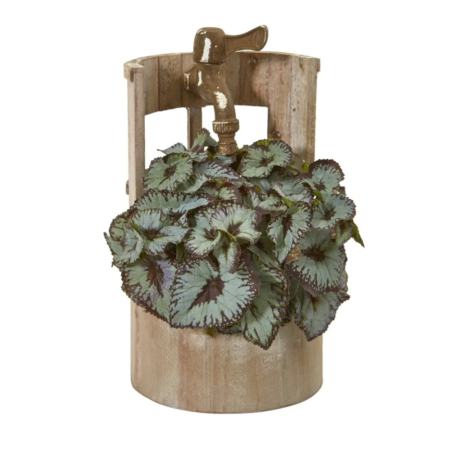 

12in. Rex Begonia Artificial Plant in Faucet Planter