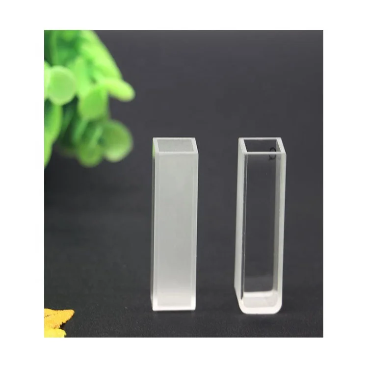 2 Sides Transparent square Opening  Laboratory Chemistry Analyze 10mm Path Length Quartz Cuvette