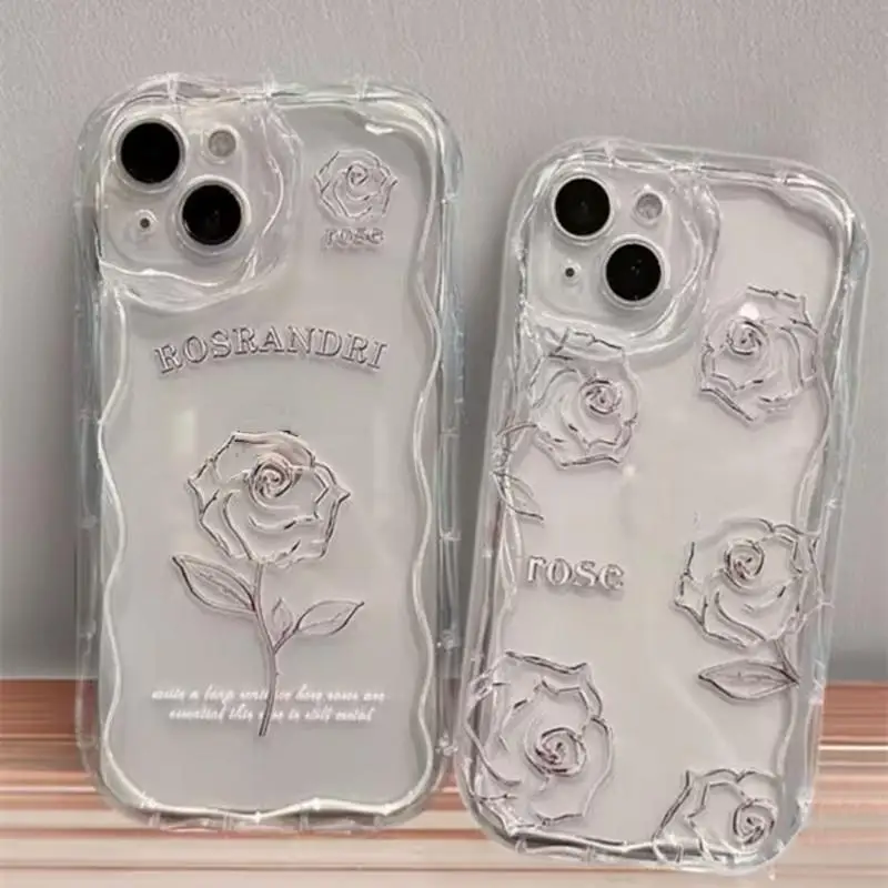 Case For Samsung Galaxy S24 S23 Ultra S20 FE S21 S22 Plus A55 A35 A15 A54 A34 A52 A53 A14 A23 A24 A05 A05S Cover Flower Lines