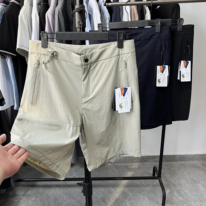 

Outdoor Climbing Running Men's Qui Dry Breathable Workwear orts Five-Point Pants Trendy Youth Travel Casual Pants