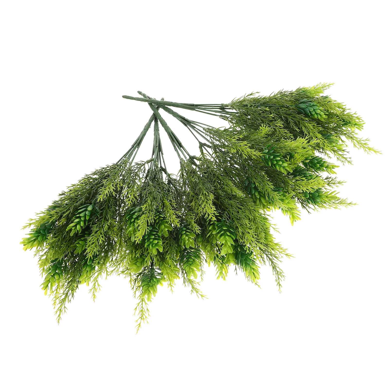 

5Pcs Simulated Pine Branches Pine Cone Decors Christmas Tree Accessories Artificial Leaves Xmas Wreath Ornaments Holiday Party