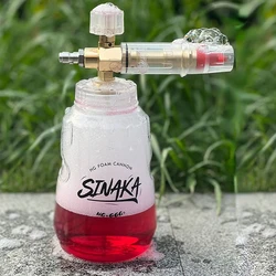 Foamer Jet Bottle przezroczysta pianka śnieżna lanca podkładka pod wysokim ciśnieniem regulowany kąt natrysku podlewanie urządzenia do oczyszczania do samochodów ciężarowych