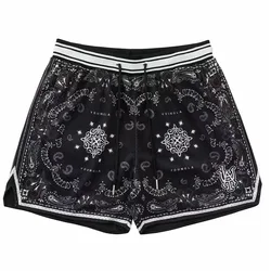 Summer new vintage cashew flower shorts men's and women's quick drying breathable running fitness sports basketball shorts