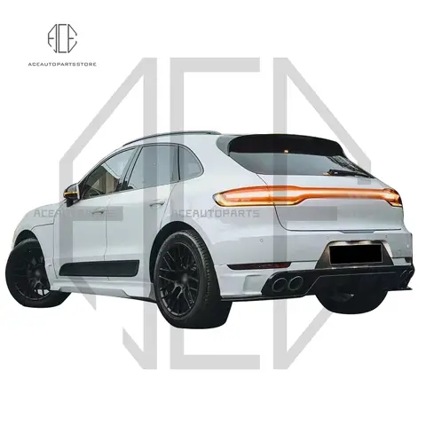 frpnt 후면 립 사이드 스커트가있는 Porsche Macan 바디 키트에 적합한 자동차 자동차 수정 PP 바디 키트