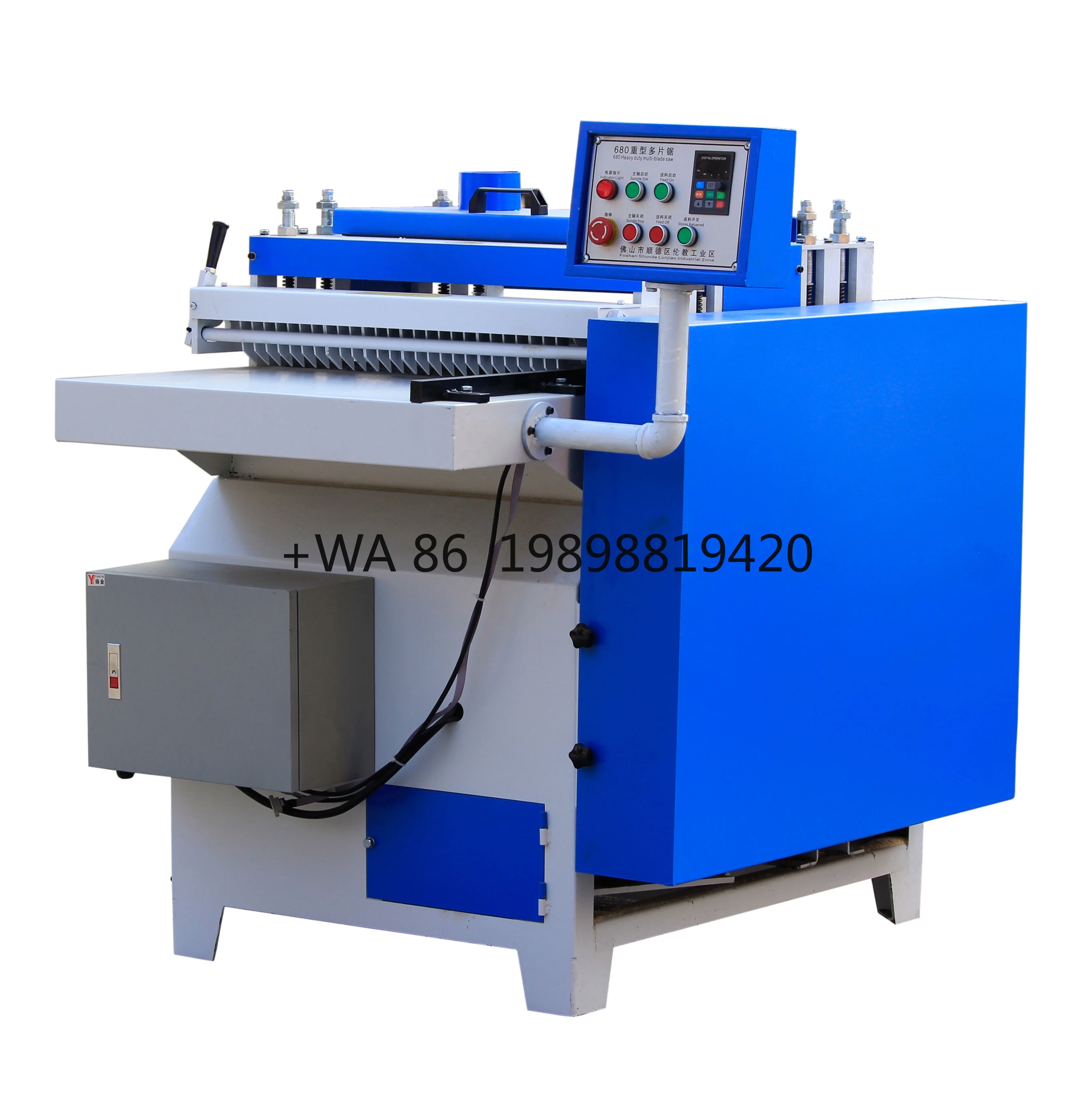 680 مللي متر النجارة خشب متين التحكم في التردد متعدد متعدد الشفرات حافة متعددة شفرة تمزق تمزق المنشار آلة قطع النشر