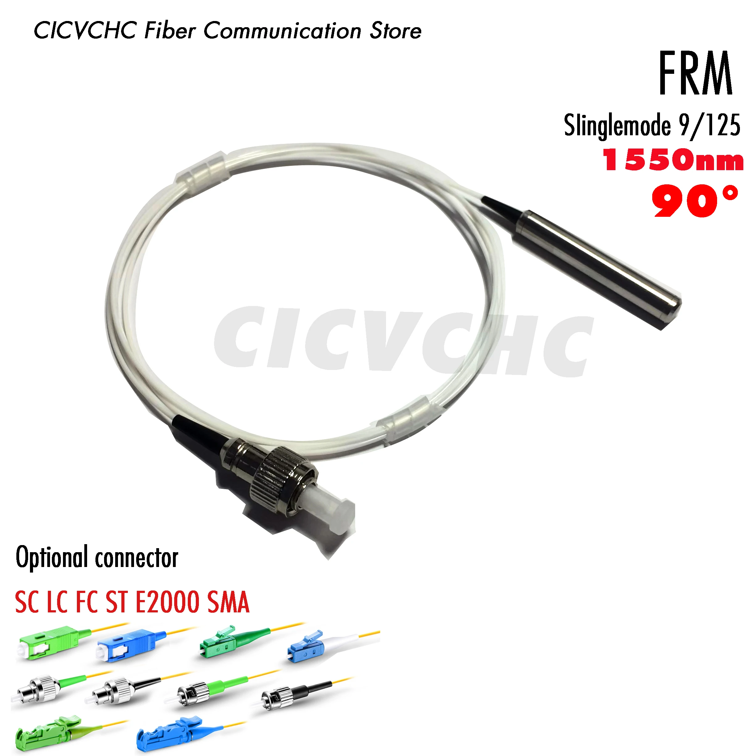 

Broadband Faraday Rotator Mirrors FRM 1550 nm, 90° SM with SC, LC, FC, ST, E2000, 1m 0.9mm tube