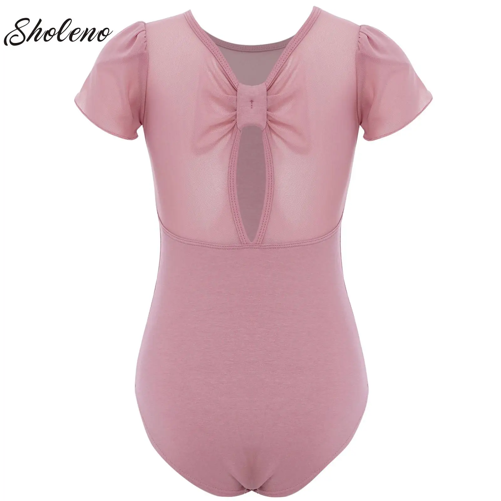 

Kids Girls Ballet Jersey Dance Leotards Gymnastics Acrobatics Figure Skating Performance Costume Teens Mesh Practice Bodysuit