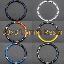 Mod 38x31.5mm Resin Bezel Insert For SKX6105 SKX6139 Watch Case Back Cover Sapphire Glass Dial Inner Ring Repair Replacement