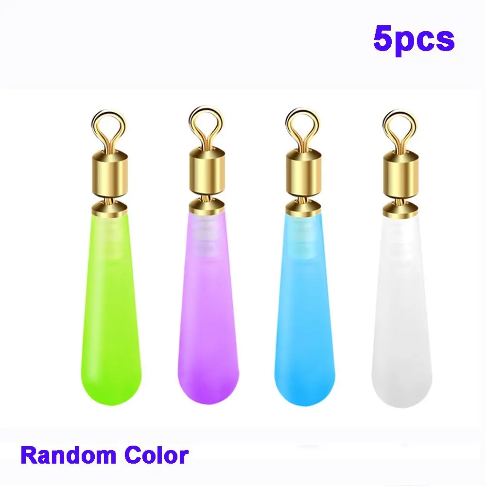 5 pcs Metal Silicone Copper Head Rotating Sliding Fishing Gear Connector Fishing Floats Rotation Drift