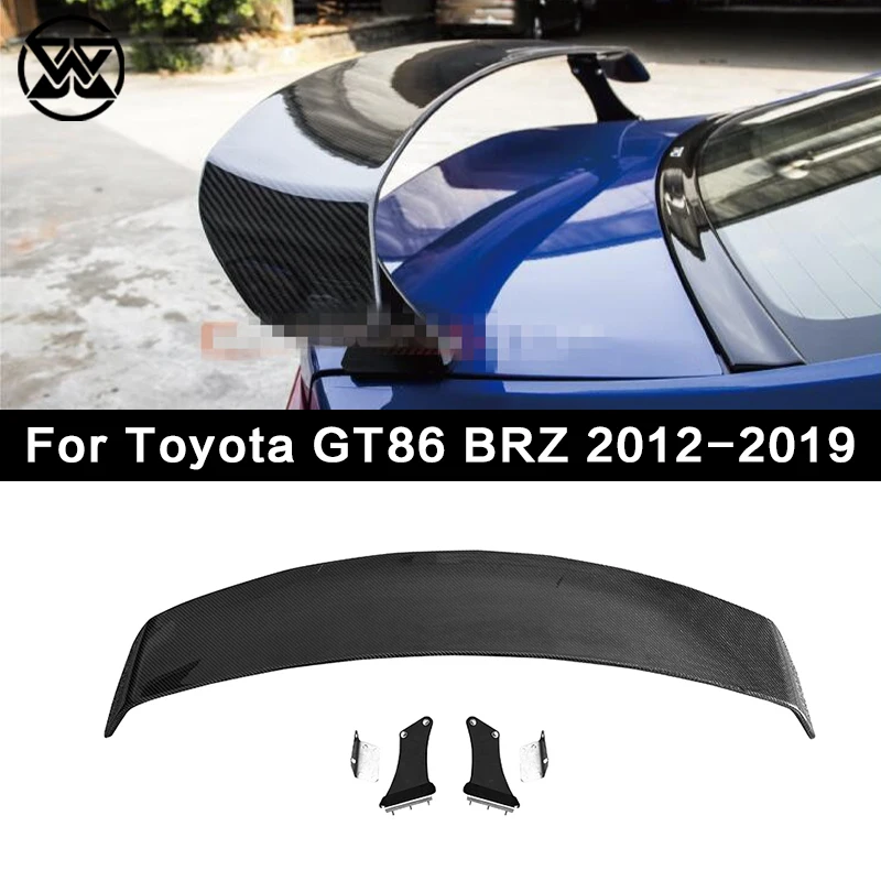 For Toyota GT86 Subaru BRZ Carbon Fiber Rear Trunk Lid Spoiler Wing Lip Diffuser Splitter Body Kit Car Accessories