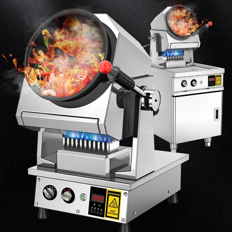 

Commercial Automatic Stir Fry Machine Multifunctional with Automatic Ingredient Feeding Smart Cooking Drum Electric Heated Stove