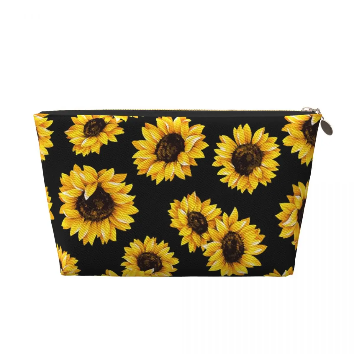 Custom Sunflower Travel Cosmetic Bag Women Toiletry Makeup Organizer Ladies Beauty Storage Dopp Kit