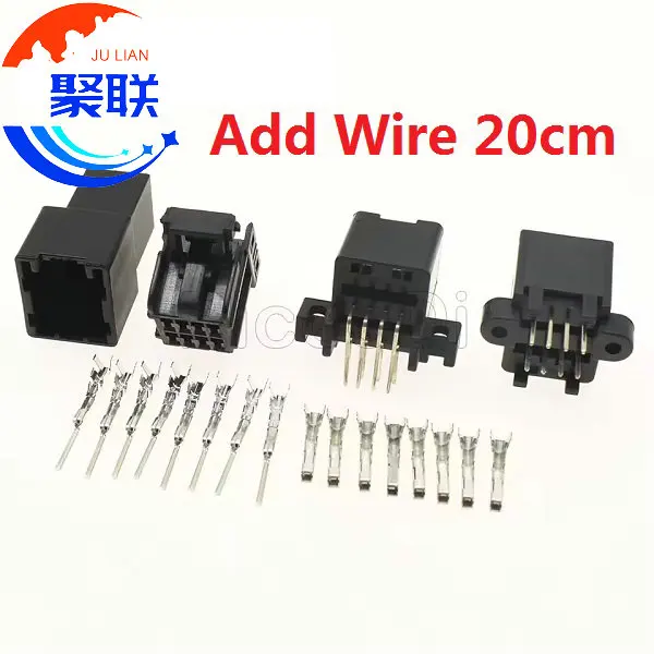 1Set 8Pin Female Male 174049-2 174044-2 174971-2 Car Window Lifter Assembly Cable Socket Automotive Pin PCB Connector
