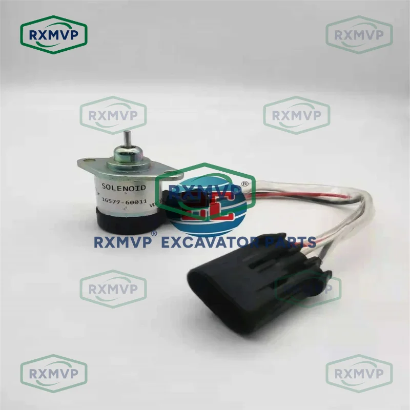 1G577-60011 Stop Solenoid Valve Fits Excavator Diesel Engine Bobcat S220 S250 S300 S330 Skid Steer