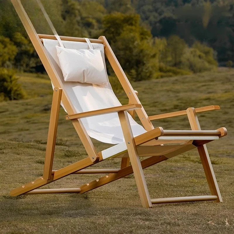 

Складной пляжный шезлонг, портативное кресло-лежак для улицы, удобное для домашнего использования