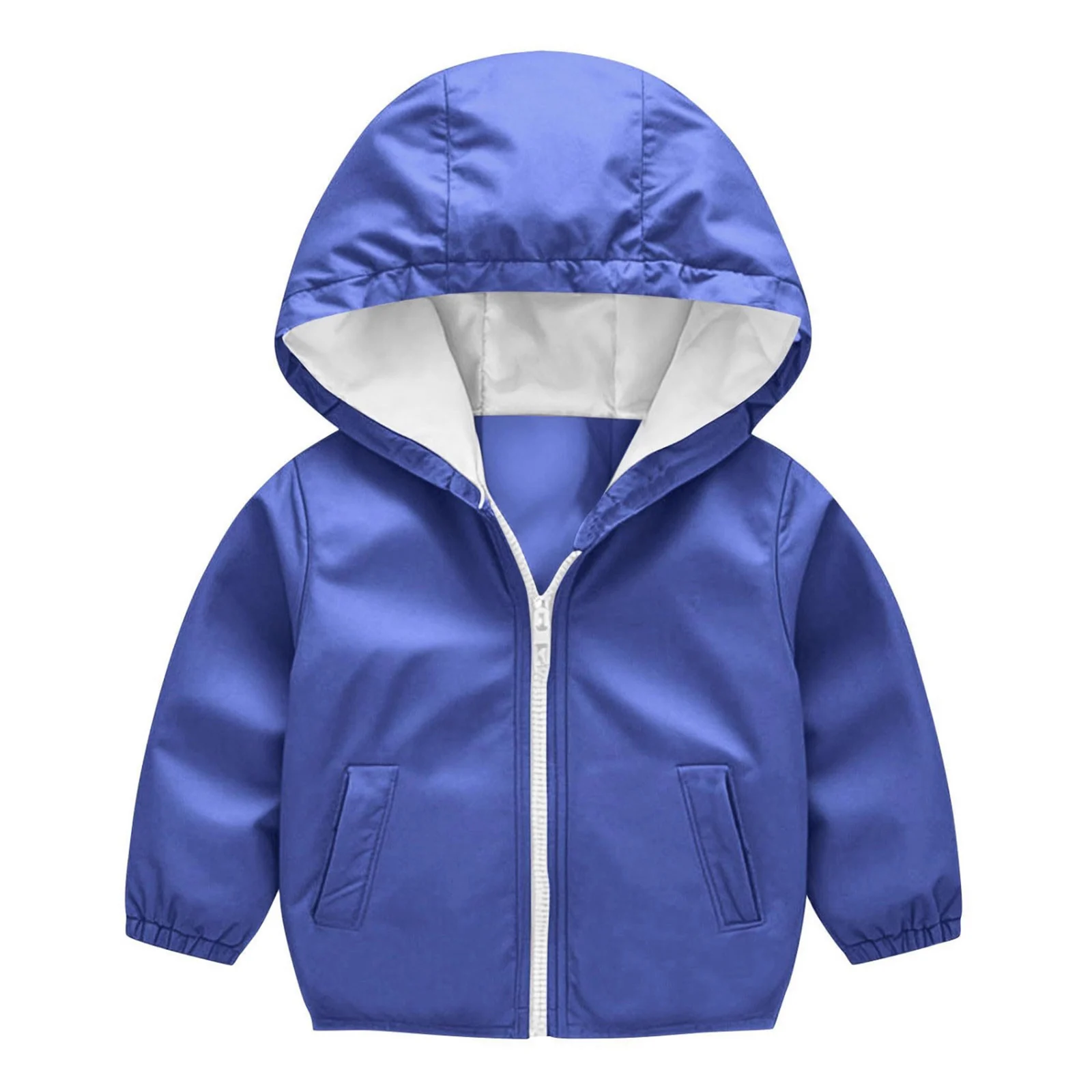 

Toddler Jackets for Toddlers Boys Girls Jacket Windreaker Rainproof Hoodie Coat Kids Zip Up Long Sleeve Solid 18 Month Girl Coat