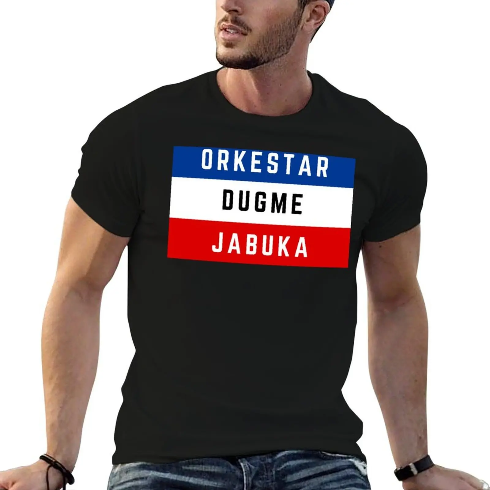 

Yugoslavian Flag - Bijelo Dugme, Plavi Orkestar, Crvena Jabuka Balkan T-Shirt cotton t shirt man T-Shirt