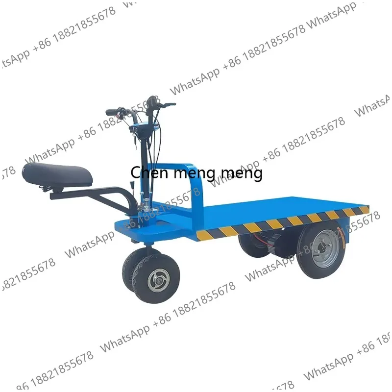 Electric Three-wheeled Flatbed Car Is Riding Backwards and Forwards To Pull The Cargo Carrier Orchard Greenhouse Transport 6