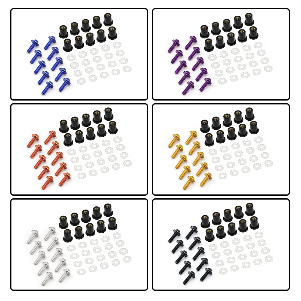 10Pcs Motorcycle Windscreen Screws Deflectors Bolts Kit For YAMAHA XJR1300 FJR 1300 YZF R1 R6 R3 R15 R25 R125 Z800 XTZ250 YBR125