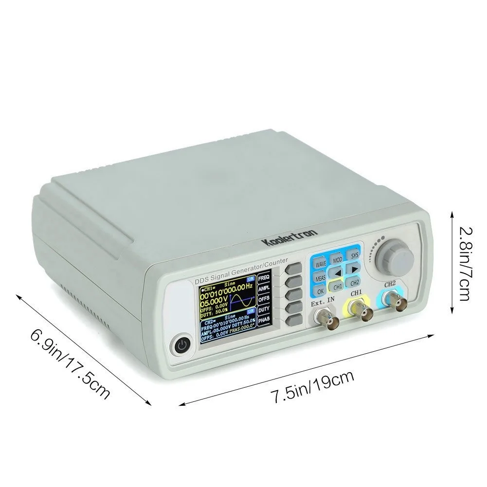 JDS6600 15/30/40/50/60MHz DDS Function Signal Generator/Arbitrary Waveform Pulse Generator,/2 Channel Frequency Meter