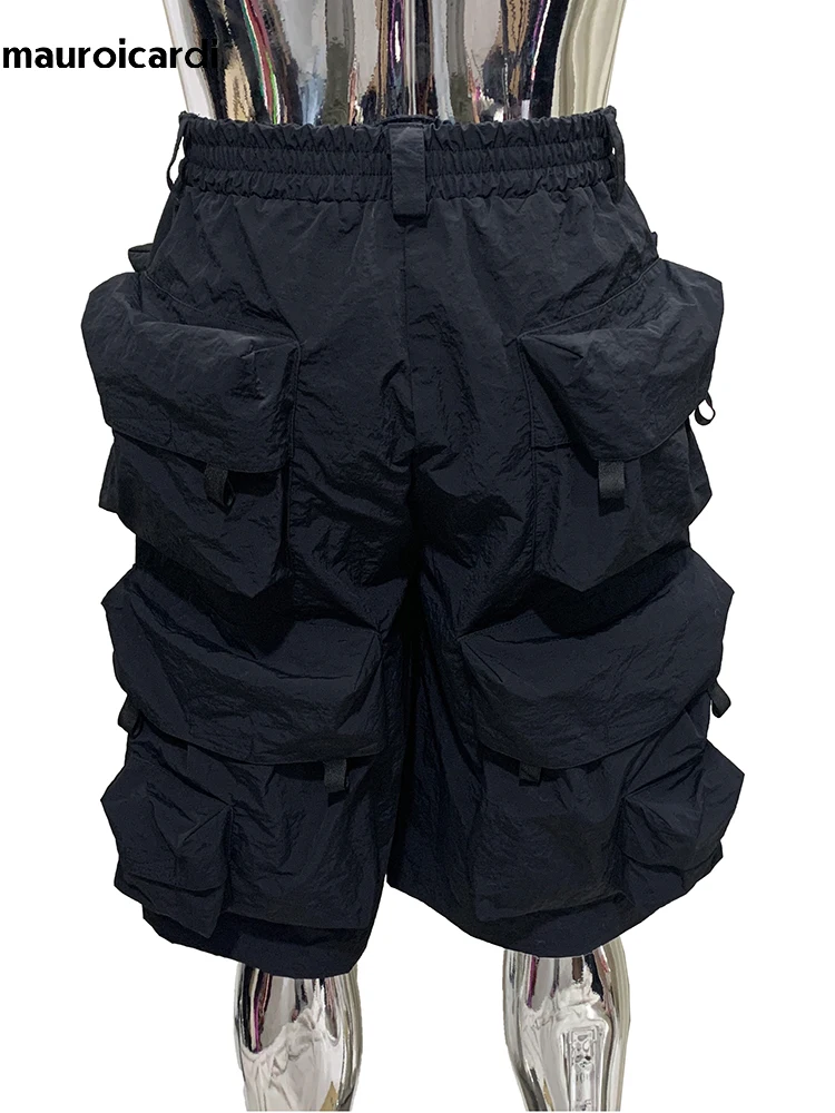 

Autumn Waterproof Black Nylon Cargo Shorts for Men with Many Three-dimensional Pockets Luxury Designer Emo Techwear Clothes 2025